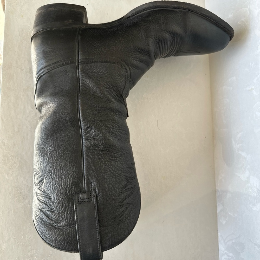 Ariat ATS Western Boots Mens 9 D Black Pull On Pointed Toe Leather 34202 EUC! - Picture 4 of 14